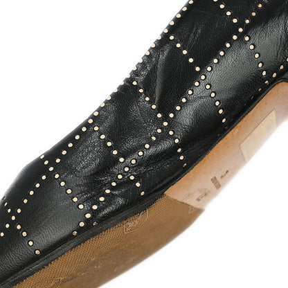 Chanel * Black Leather Shoes Pumps #37