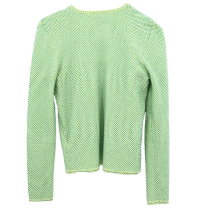 Chanel 2001 Ensemble Cardigan Short Sleeve Top Light Green #38