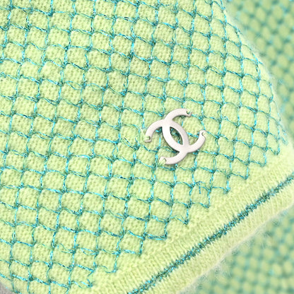 Chanel 2001 Ensemble Cardigan Short Sleeve Top Light Green #38