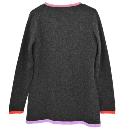 Chanel 1998 Ensemble Cardigan Short Sleeve Top Gray #40