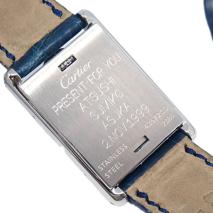 Cartier * Tank Basculante SM Ref.2386 Quartz Watch SS