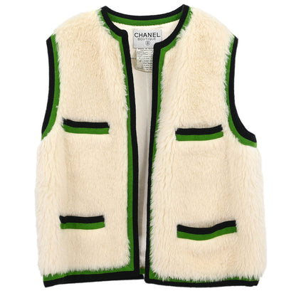 Chanel 1994 Sleeveless Vest Jacket White 94A #40