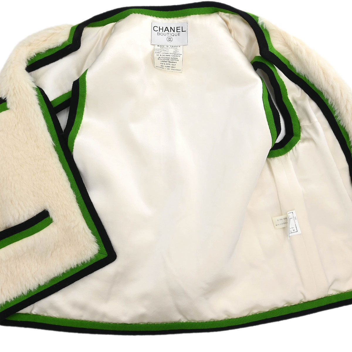 Chanel 1994 Sleeveless Vest Jacket White 94A #40