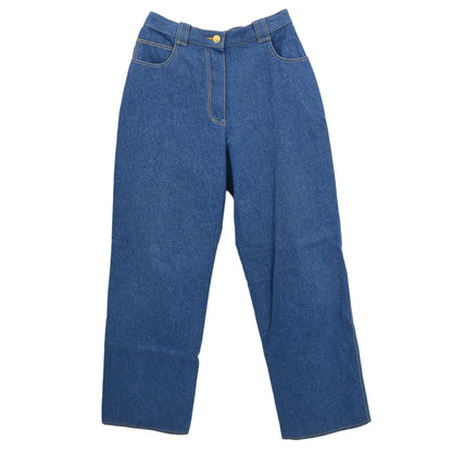 Chanel Long Denim Pants Blue #38