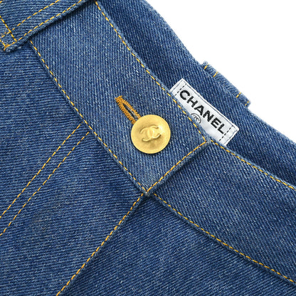 Chanel Long Denim Pants Blue #38