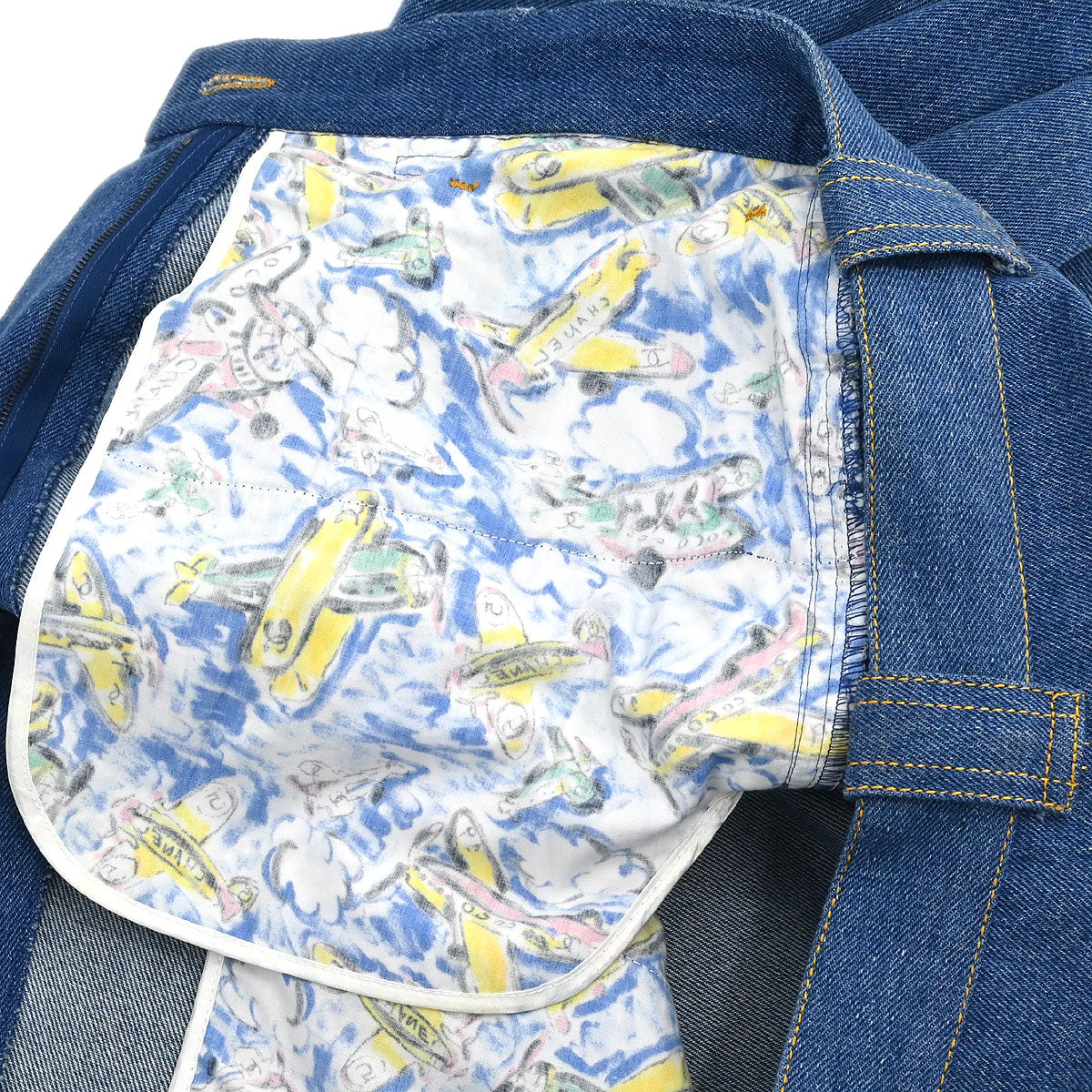 Chanel Long Denim Pants Blue #38
