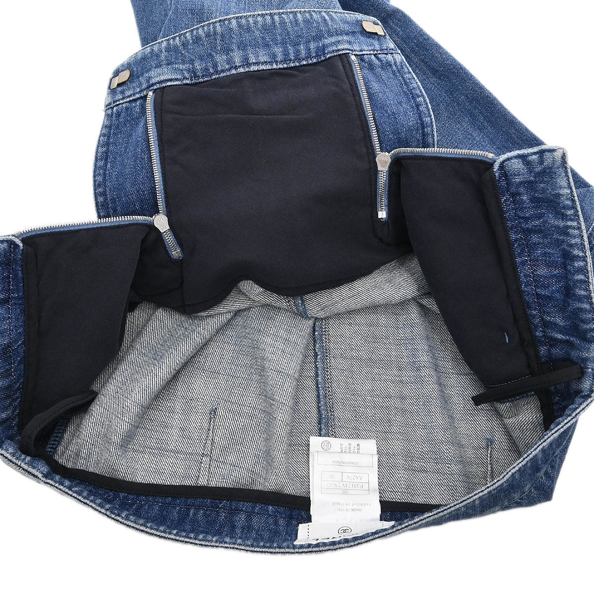 Chanel 2008 Denim Skirt Blue #36