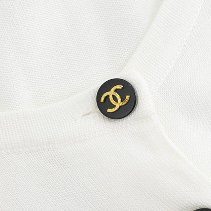 Chanel Short Sleeve Cardigan White #36