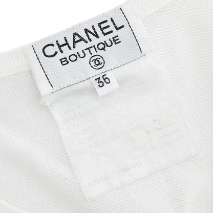Chanel Short Sleeve Cardigan White #36