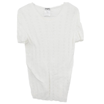 Chanel 1999 Short Sleeve Top White #42