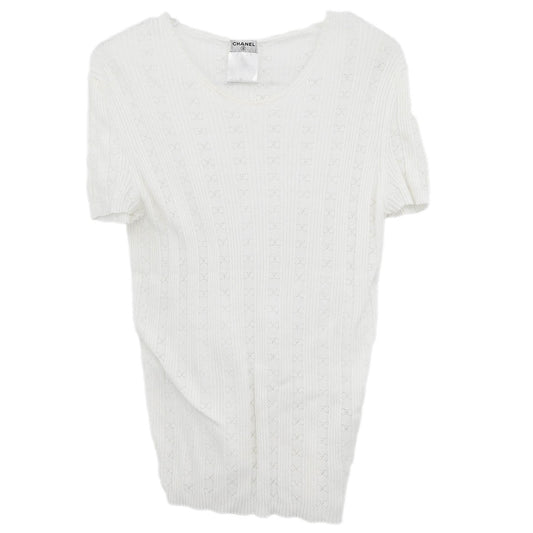 Chanel 1999 Short Sleeve Top White #42