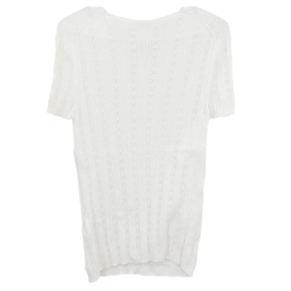 Chanel 1999 Short Sleeve Top White #42