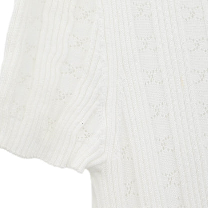 Chanel 1999 Short Sleeve Top White #42
