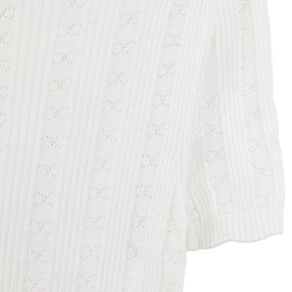 Chanel 1999 Short Sleeve Top White #42