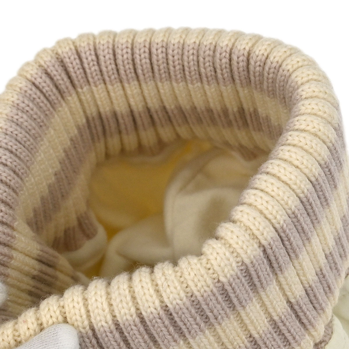 Chanel White Sport Line Knit Cap #M Small Good