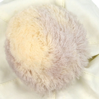 Chanel White Sport Line Knit Cap #M Small Good