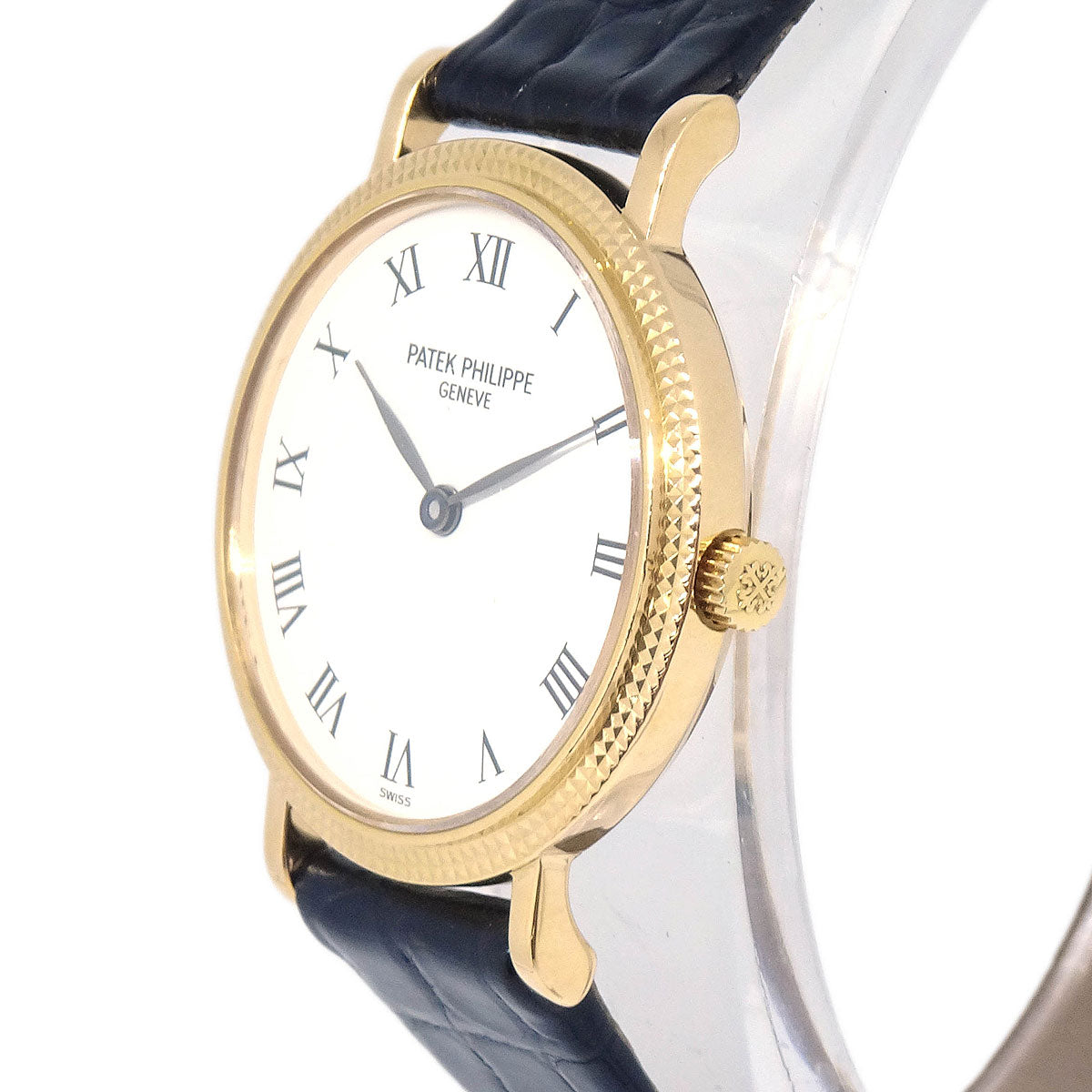 Patek Philippe * Calatrava Ref.4819 Quartz Watch 18K Crocodile