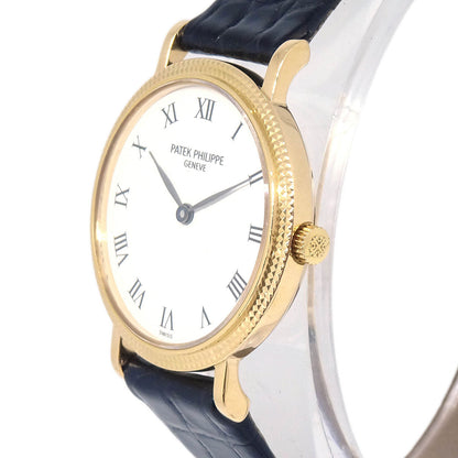 Patek Philippe * Calatrava Ref.4819 Quartz Watch 18K Crocodile