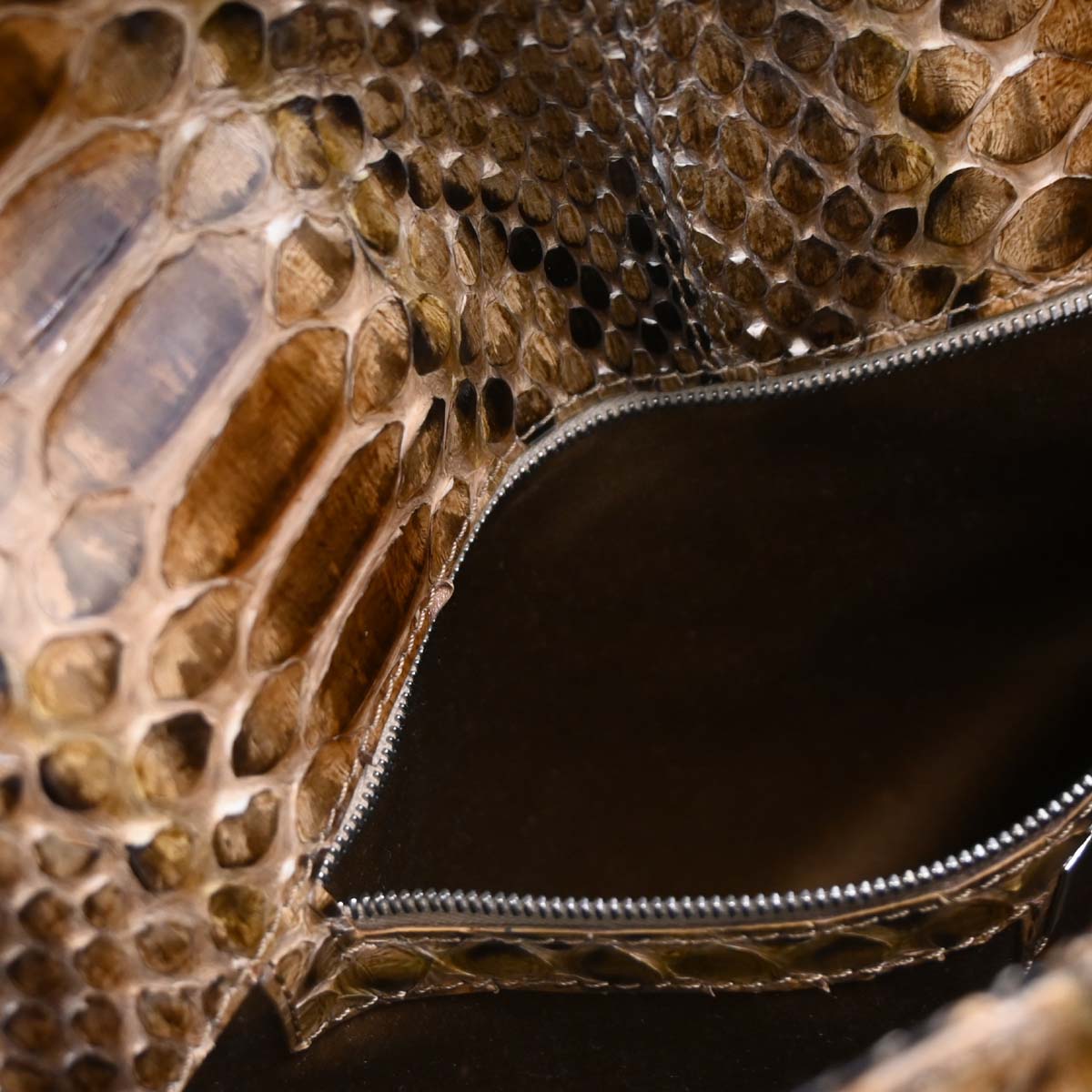 Fendi * Brown Python Mamma Baguette Handbag