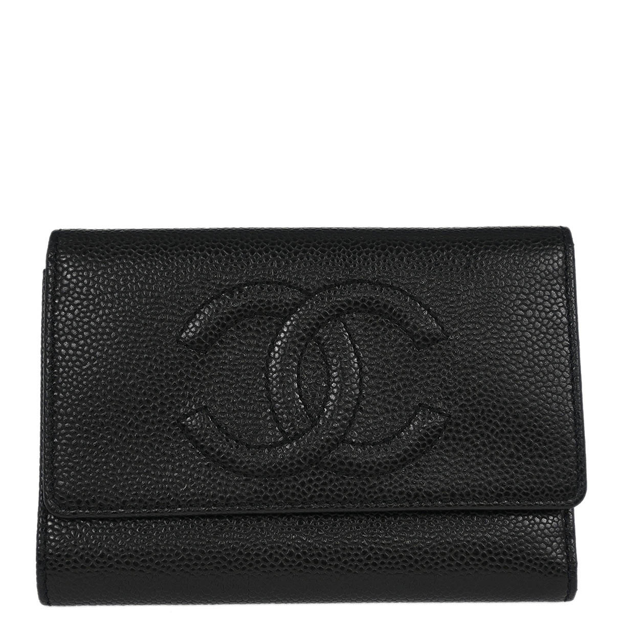Chanel Black Caviar Trifold Wallet