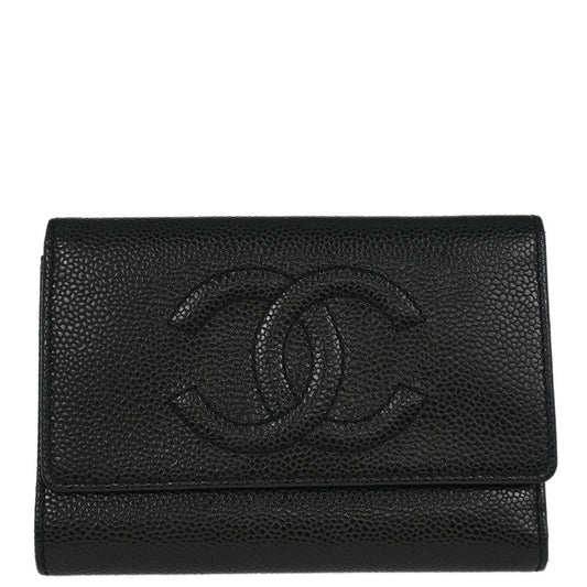Chanel Black Caviar Trifold Wallet