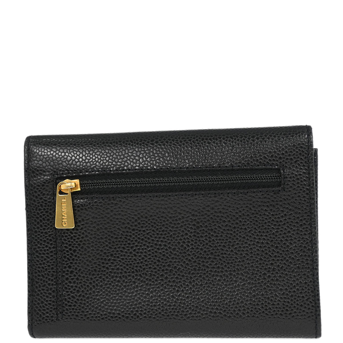 Chanel Black Caviar Trifold Wallet