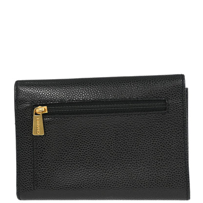 Chanel Black Caviar Trifold Wallet