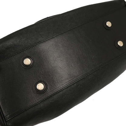 Christian Dior Black Leather My Dior Frame Bowling Handbag
