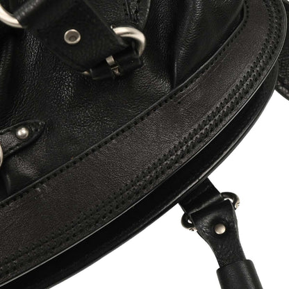 Christian Dior Black Leather My Dior Frame Bowling Handbag