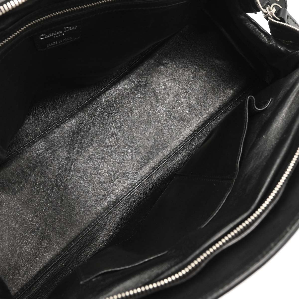 Christian Dior Black Leather My Dior Frame Bowling Handbag