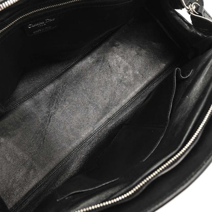 Christian Dior Black Leather My Dior Frame Bowling Handbag