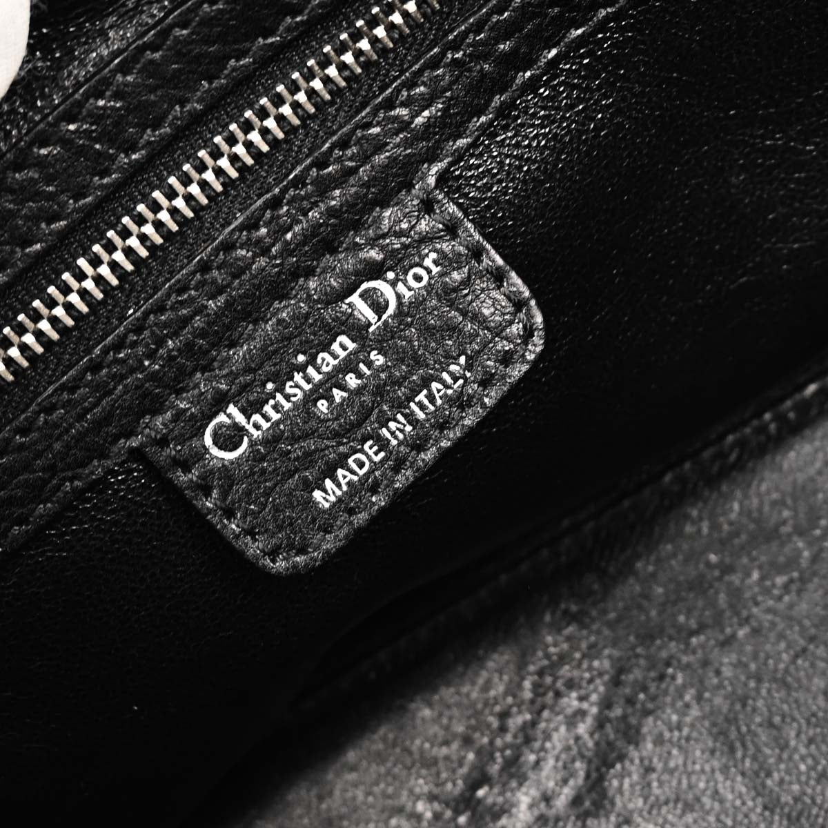 Christian Dior Black Leather My Dior Frame Bowling Handbag