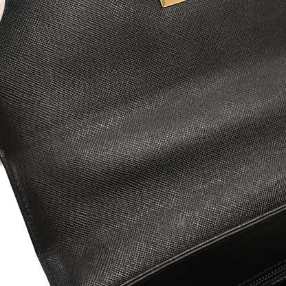 Salvatore Ferragamo Black Gancini 2way Shoulder Handbag