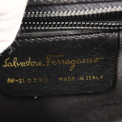 Salvatore Ferragamo Black Gancini 2way Shoulder Handbag