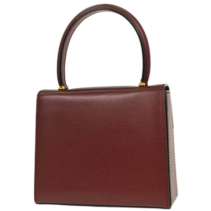 Cartier Bordeaux Leather Handbag