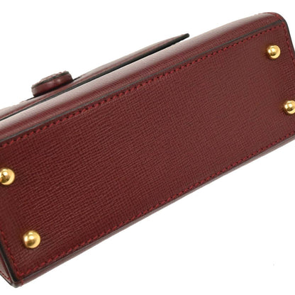 Cartier Bordeaux Leather Handbag