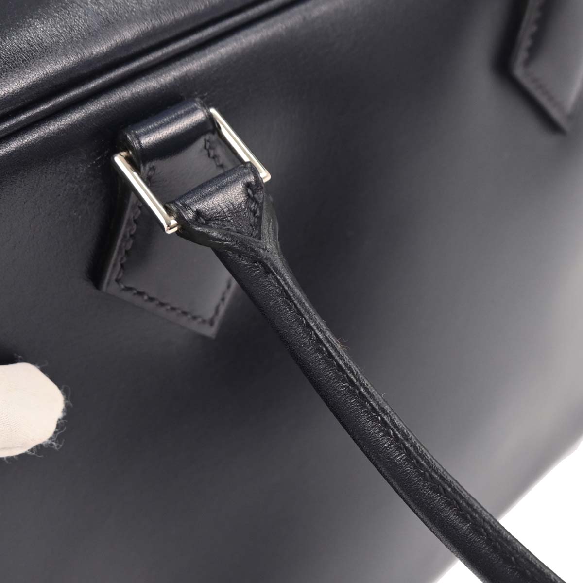 Hermes 2000 Blue Indigo Box Calf Plume 28 Handbag