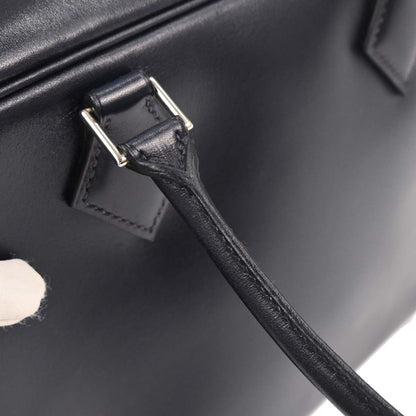 Hermes 2000 Blue Indigo Box Calf Plume 28 Handbag