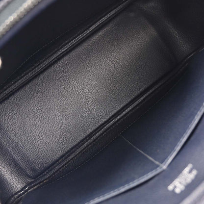 Hermes 2000 Blue Indigo Box Calf Plume 28 Handbag