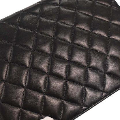 Chanel 2004-2005 Black Lambskin Turnlock Small Half Flap Shoulder Bag