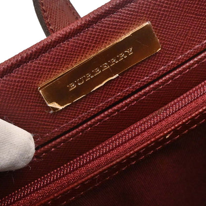 Burberry Beige Bordeaux Burberry Check Tote Bag