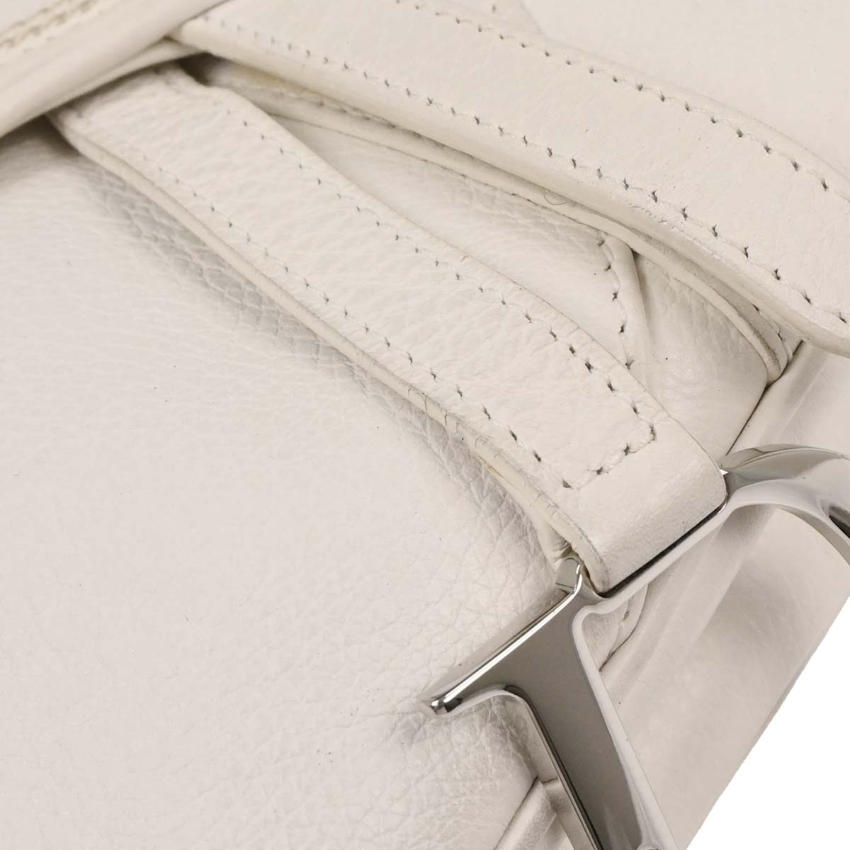 Christian Dior 2006 White Leather Saddle Handbag