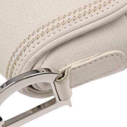 Christian Dior 2006 White Leather Saddle Handbag