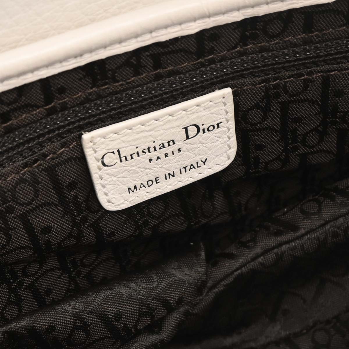 Christian Dior 2006 White Leather Saddle Handbag