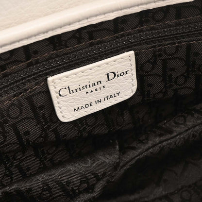 Christian Dior 2006 White Leather Saddle Handbag