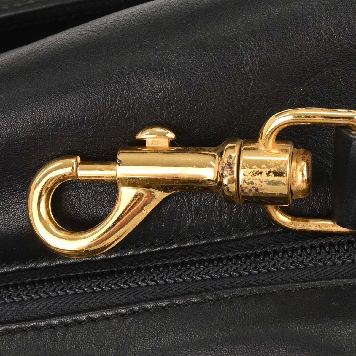 Loewe Black Leather 2way Shoulder Duffle Handbag