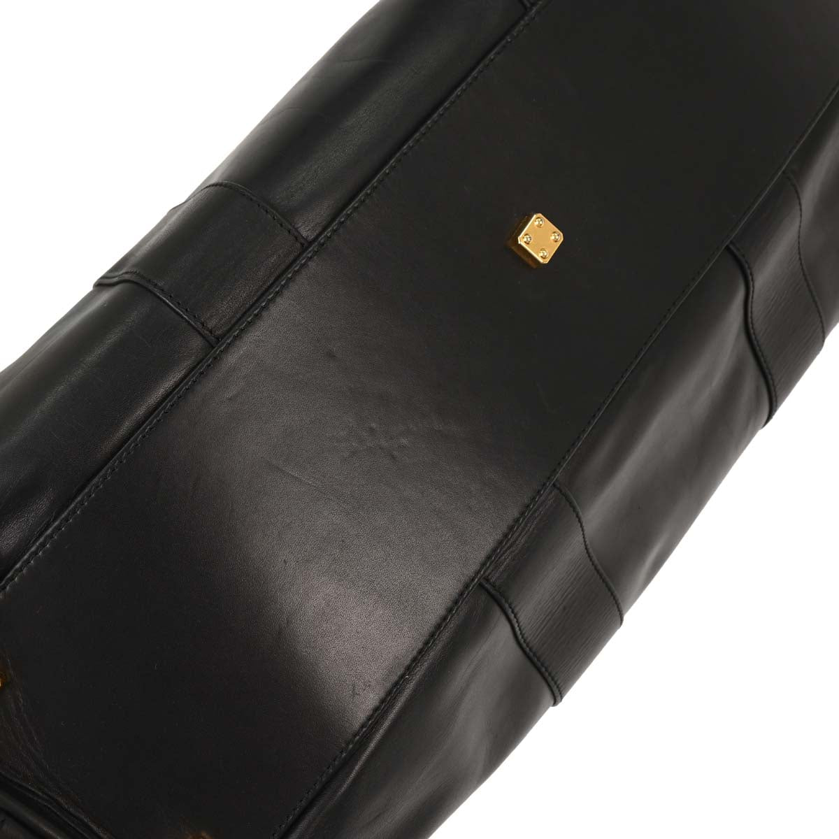 Loewe Black Leather 2way Shoulder Duffle Handbag