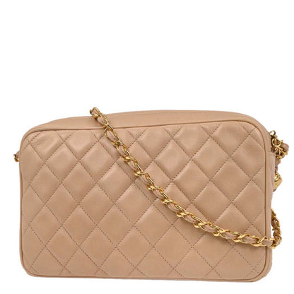 Chanel 1994-1996 Beige Lambskin Camera Bag Small