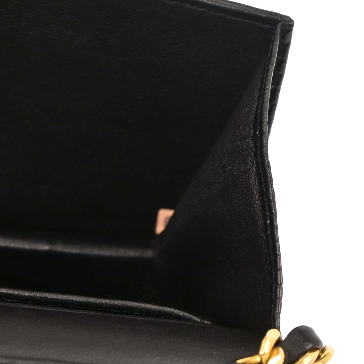 Chanel * Black Lizard Turnlock Mini Full Flap Shoulder Bag
