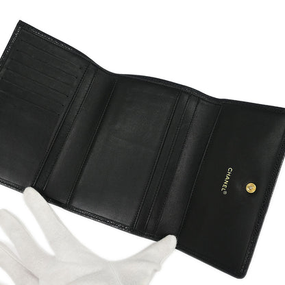 Chanel Black Caviar Trifold Wallet
